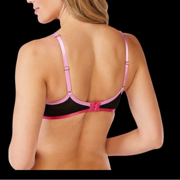 Sofia Intimates by Sofia Vergara Sheer Mesh Color Block Balconette Size 34C - Picture 3 of 12